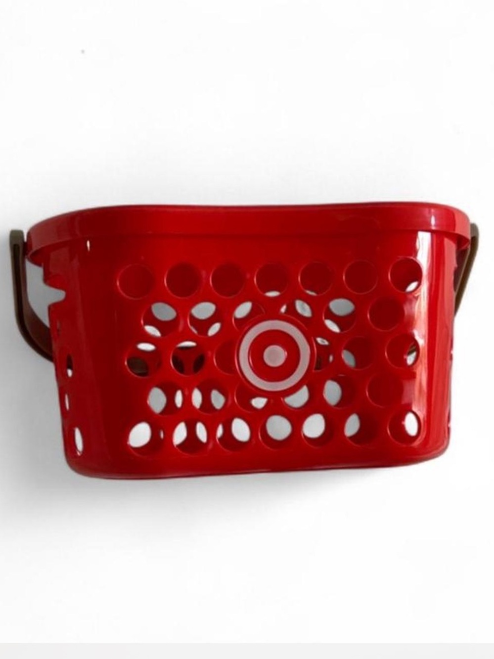 Mini Target Red  Basket with Gray Handles